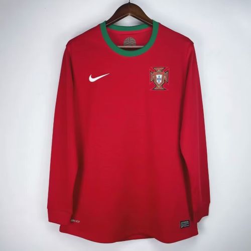 Retro Jersey Long Sleeve Portugal 2012 Home Soccer Jersey Vintage Football Shirt
