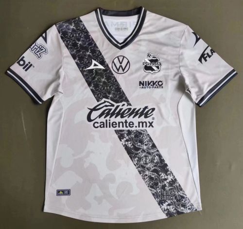 Fan Version 2023-2024 Puebla Third Away Grey Soccer Jersey