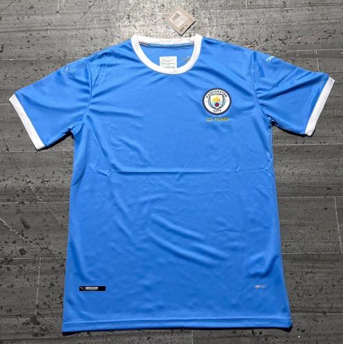 Manchester City 125th Anniversary Blue Shirt Soccer Jersey