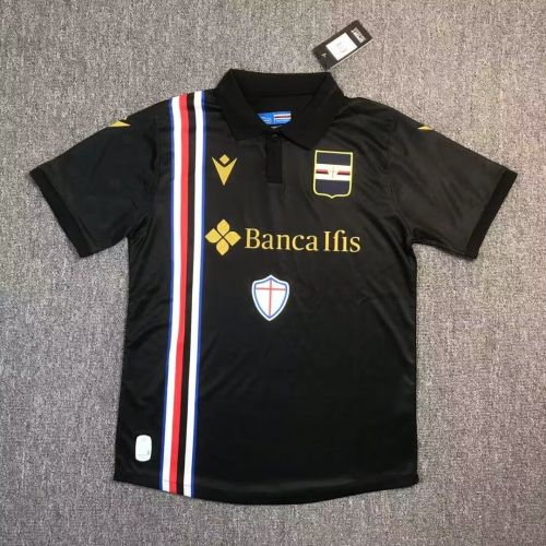 Fans Version 2023-2024 Sampdoria Third Away Black Soccer Jersey