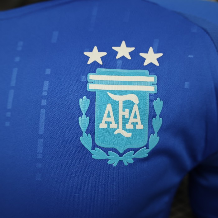 Player Version 2024 Argentina Away Blue Soccer Jersey