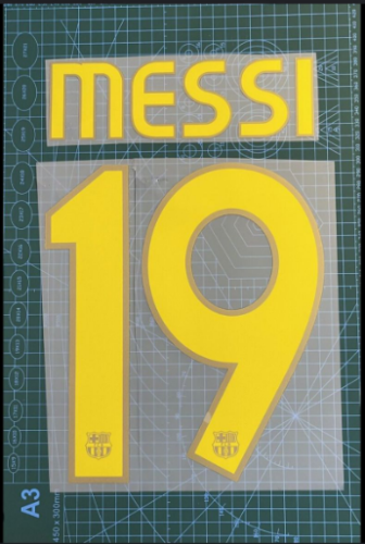 Messi 19 Barcelona 2007/08 Home/Away Nameset