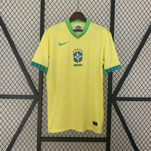 Fan Version 2024 Brazil Home Soccer Jersey Brasil Camisetas de Futbol