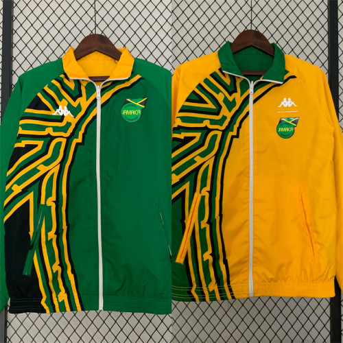 2023-2024 Jamaica Green/Yellow Reversible Soccer Jacket Football Jacket
