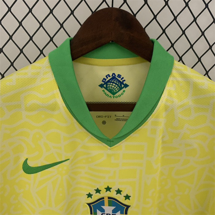 Fan Version 2024 Brazil Home Soccer Jersey Brasil Camisetas de Futbol