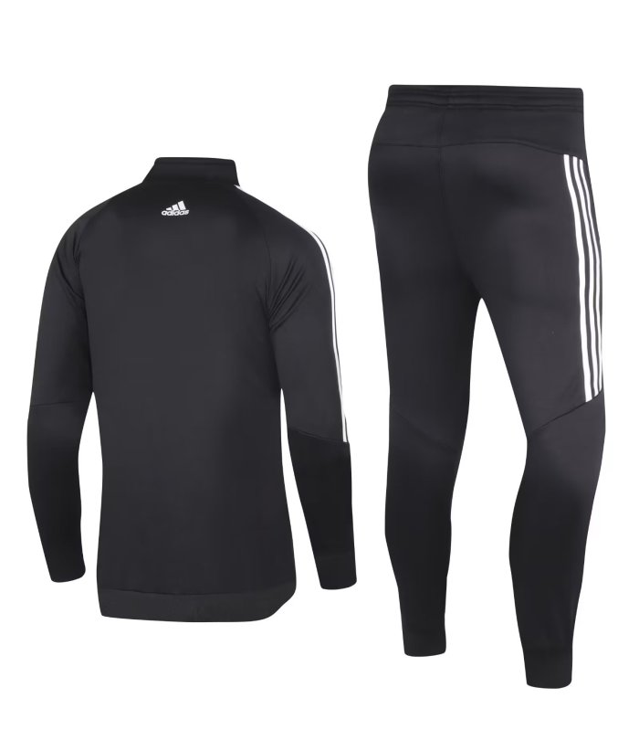 AD Red Soccer Training Jacket and Pants Black Football Suits Blue