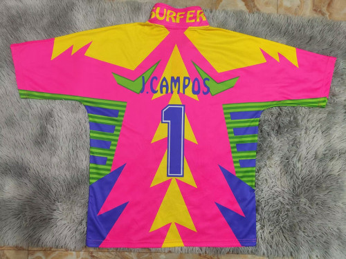 Retro Jersey 1998 Mexico 1 Campos Away Goalkeeper Soccer Jersey Vintage Football Shirt