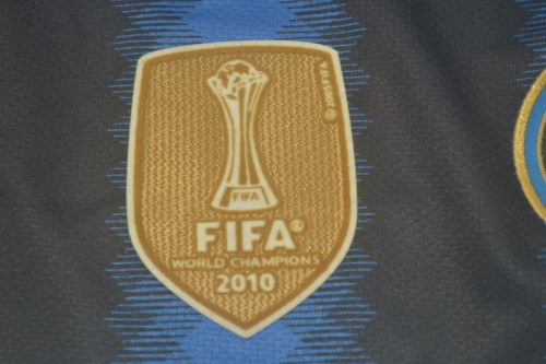 with Golden FIFA+Scudetto+Italia Coppa+UCL Patch Retro Jersey 2010-2011 Inter Milan CHIVU 26 Home Soccer Jersey Vintage Football Shirt