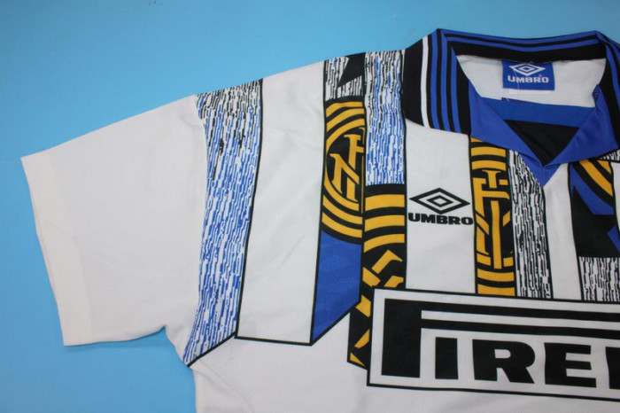 Retro Jersey 1995-1996 Inter Milan Away White Soccer Jersey Vintage Football Shirt