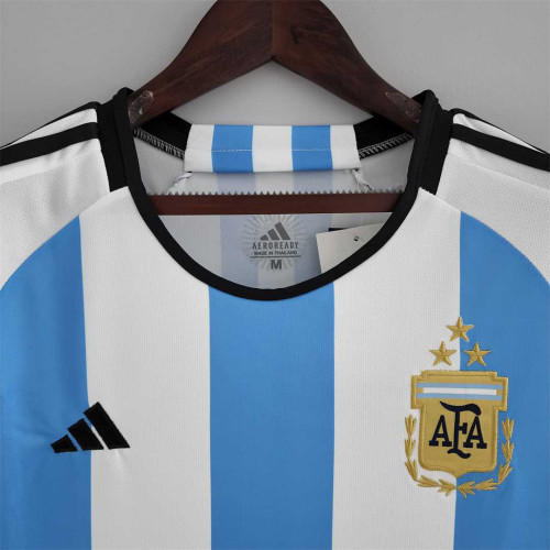 with 3 Stars Women 2022 World Cup Argentina Home Soccer Jersey