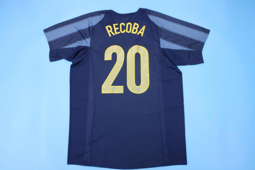 with UCL+coppa Italia Patch Retro Jersey 2004-2005 Inter Milan RECOBA 20 Third Away Soccer Jersey