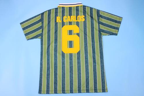 Retro Jersey 1995-1996 Inter Milan R.CARLOS 6 Away Soccer Jersey Vintage Football Shirt