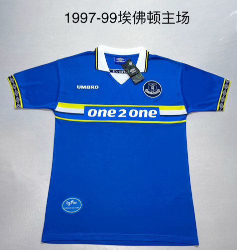 Retro Jersey 1997-1999 Everton Home Soccer Jersey Vintage Football Shirt