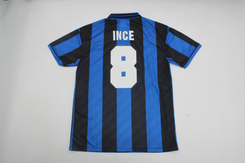 Retro Jersey 1995-1997 Inter Milan INCE 8 Home Soccer Jersey Vintage Football Shirt