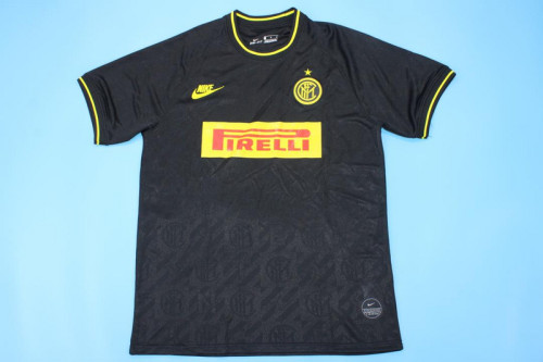 Retro Jersey 2019-2020 Inter Milan Third Away Black Soccer Jersey Vintage Football Shirt