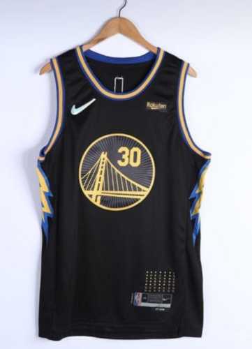 Golden State Warriors 30 CURRY Black NBA Jersey Basketball Shirt