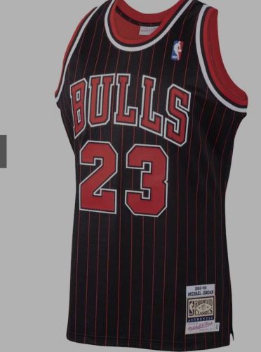 Mitchell&ness 1995-96 Chicago Bulls Black Basketball Shirt 23 JORDAN Classic NBA Jersey