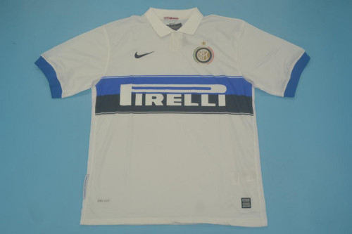 Retro Shirt Inter Milan 2009-2010 Away White Soccer Jersey Vintage Football Shirt