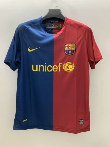 Retro Jersey 2008-2009 Barcelona Home Soccer Jersey Vintage Camisetas de Futbol