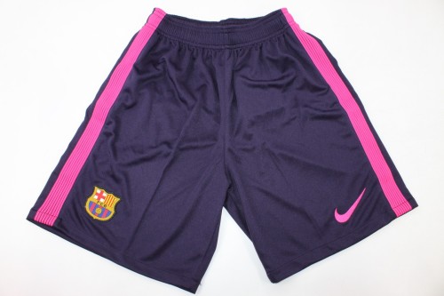 Retro Shorts 2016-2017 Barcelona Away Purple Soccer Shorts