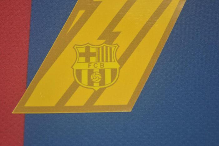 with UCL Patch+Front Lettering Long Sleeve Retro Jersey Barcelona 2010-2011 DAVID VILLA 7 UCL Final Home Soccer Jersey