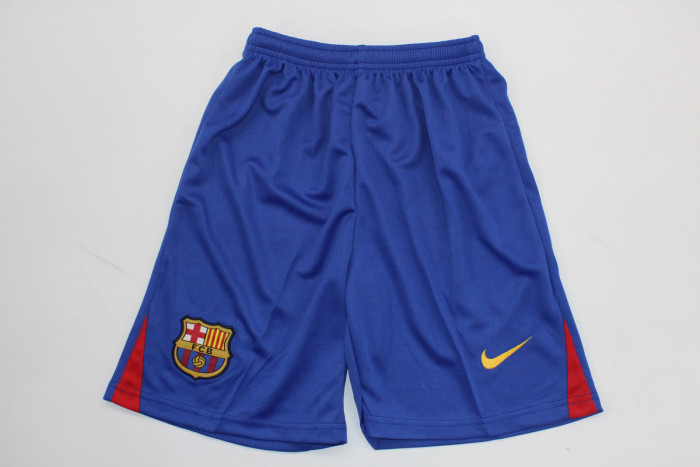 Retro Youth Uniform 2008-2009 Barcelona Home Soccer Jersey Shorts Vintage Child Football Kit