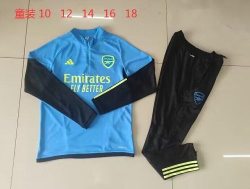 Youth 2023-2024 Arsenal Blue Soccer Training Sweater and Pants