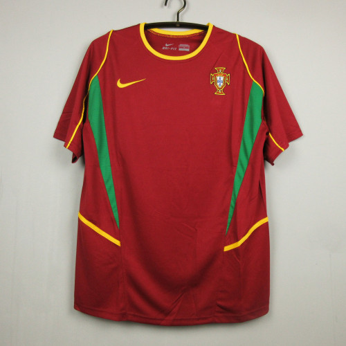Retro Jersey 2002 Portugal Home Soccer Jersey Vintage Football Shirt
