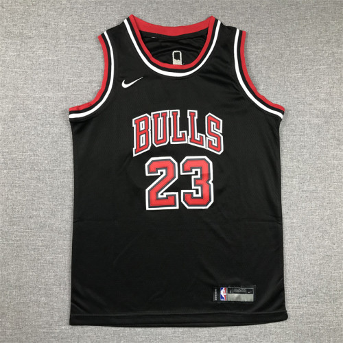 New Material Youth Kids 2023 Chicago Bulls 23 JORDAN Black NBA Shirt Child Basketball Jersey