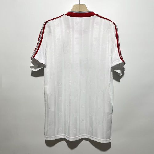 Retro Jersey 1988-1989 Liverpool Third Away White Soccer Jersey Vintage Football Shirt