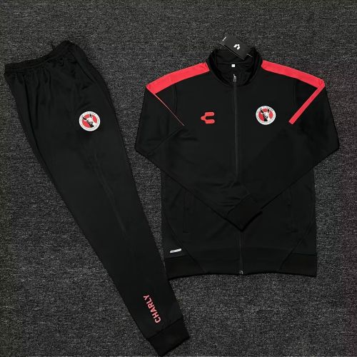 2023-2024 Tijuana Black Soccer Training Jacket and Pants