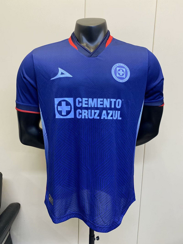 Player Version 2023-2024 Cruz Azul Third Away Blue Soccer Jersey