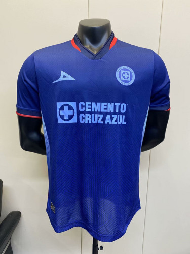 Player Version 2023-2024 Cruz Azul Third Away Blue Soccer Jersey