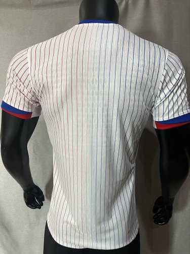 Player Version 2024 France Away White Soccer Jersey Football Shirt