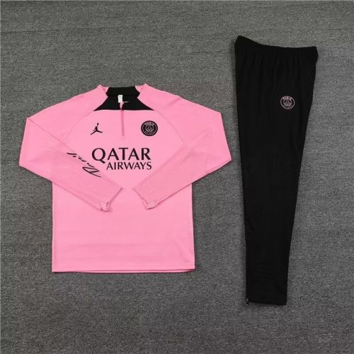 2023-2024 Paris Pink Soccer Training Jacket and Pants PSG Football Kit