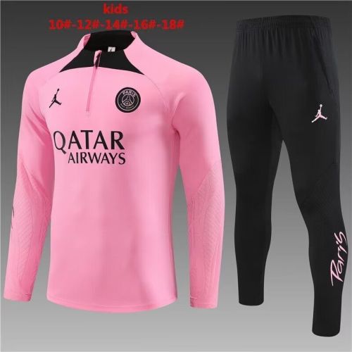 Youth 2023-2024 PSG Pink Soccer Training Sweater and Pants