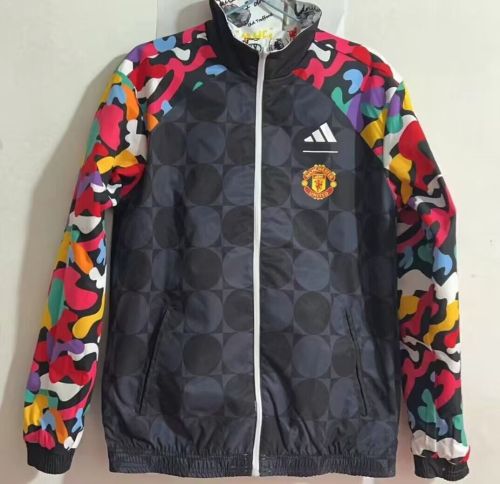 2023-2024 Manchester United Soccer Reversible Windbreaker Jacket Football Jacket