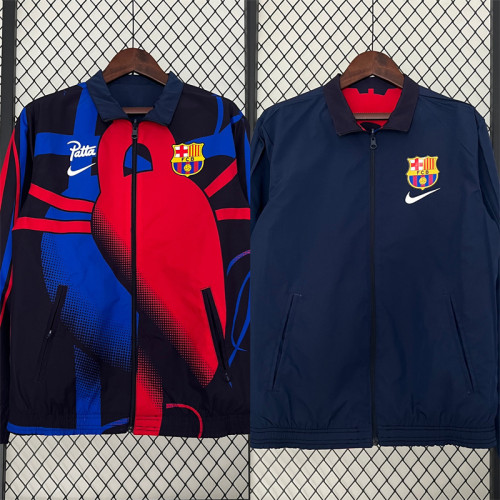 2023 Barcelona X Patta Reversible Soccer Reversible Windbreaker Jacket