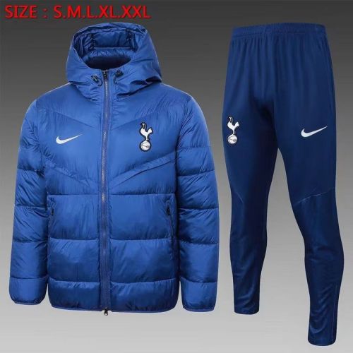 2023-2024 Tottenham Hotspur Dark Blue Cotton Jacket Soccer Coat and Pants
