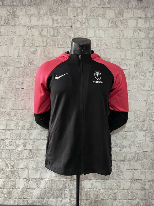 2024 Fiji Black/Pink Rugby Jacket