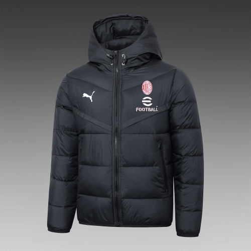 2023-2024 Ac Milan Black Soccer Cotton Coat