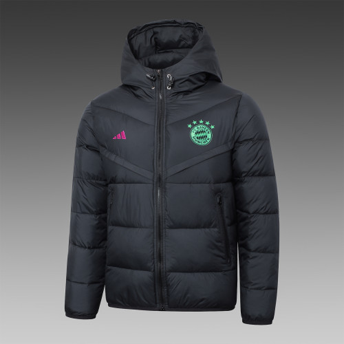 2023-2024 Bayern Munich Black Soccer Cotton Coat