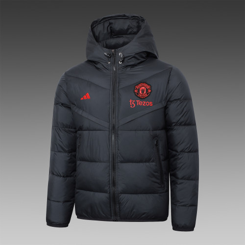 2023-2024 Manchester United Black Soccer Cotton Coat