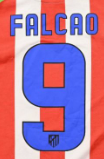 Falcao 9 lettering for 2012-2013 Atletico Madrid Home Jersey