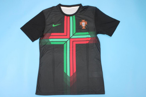 Retro Jersey 2018 World Cup Portugal Pre-Match Black Soccer Jersey