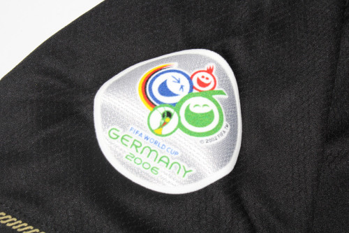 with World Cup Patch Retro Jersey 2006 Portugal Away Black Soccer Jersey