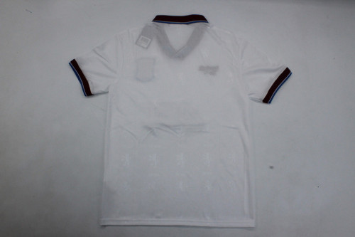 Retro Jersey 1995-1996 Aston Villa Away White Soccer Jersey Vintage Football Shirt