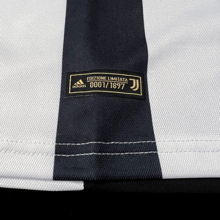 Fan Version 2023-2024 Juventus 120th Version Black/White Soccer Jersey Football Shirt