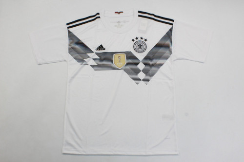 with Gold FIFA Patch Retro Jersey 2018 Germany Home Soccer Jersey Vintage Football Shirt