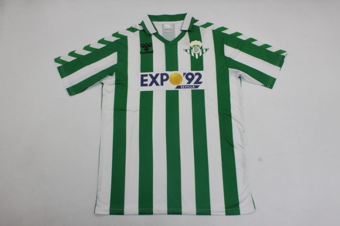 Retro Jersey 1992 Real Betis GORDILLO 3 Home Soccer Jersey Vintage Football Shirt